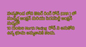 North Facing 10 Gunta Plot for Sale on Outer Ring Road (ORR), Between Muccherla Junction and Pegadapelly Junction, Hanamkonda