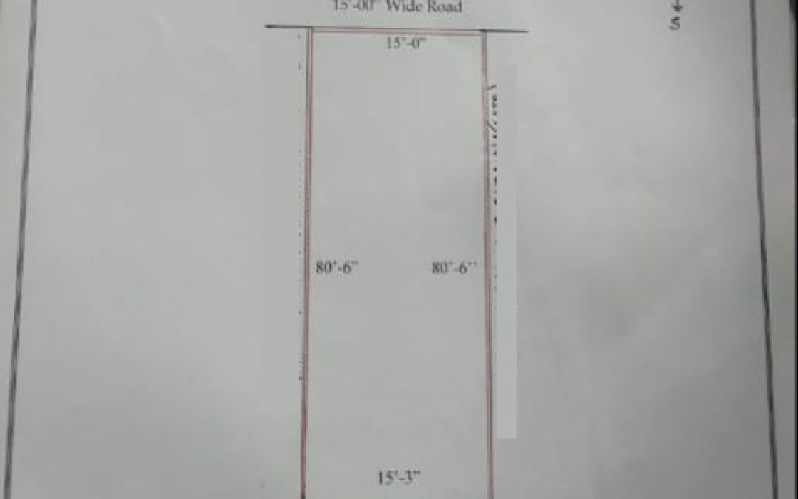 Prime North Facing Plot for sale in Reddy Colony – 15ft Width, 80ft Length