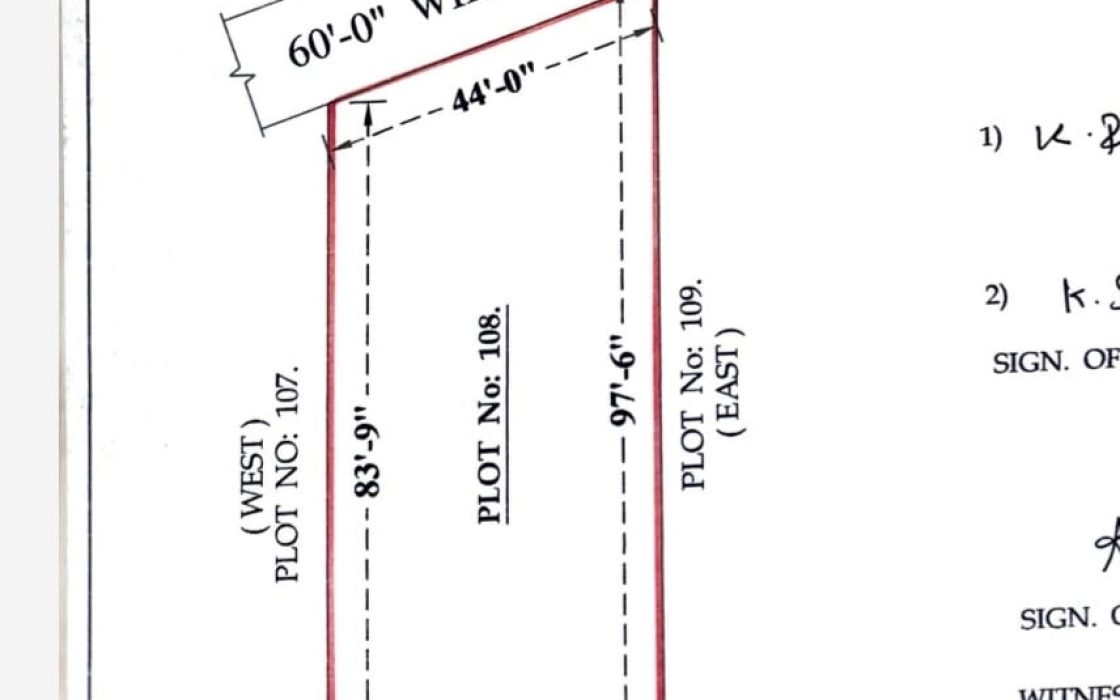 Prime North-Facing 403 Sq Yards Open Plot in Somidi – 40ft Width, 90ft Length