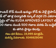 Prime Plot for Sale: KUDA Approved Layout, Hunter Road to Khammam Highway Bypass, Rangashaipet, Warangal