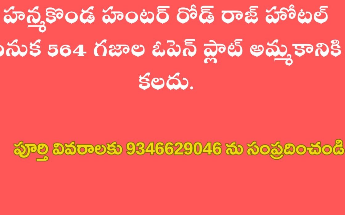 564 Sq. Yards Open Plot for sale at Hunter Road, Hunamkonda